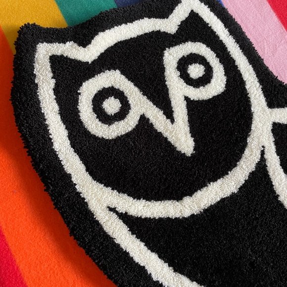 OVO Rug X Gallery 1950 OG Owl Carpet Mat October’s Very Own Black RARE - Picture 6 of 8